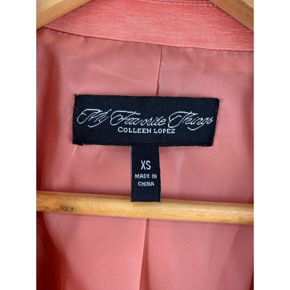 Colleen Lopez XS Coral Blazer Jacket With Ruffle Detail - Picture 5 of 5